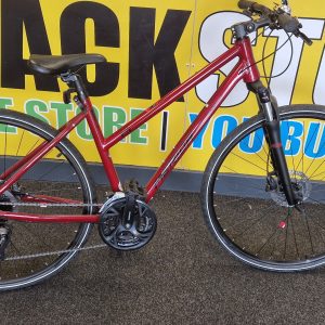 2021 Merida Crossway 40 Womens Hybrid Bike in Red (small)