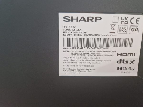 Sharp 50FN2KA 50" 4K UHD Android LED TV - Image 6