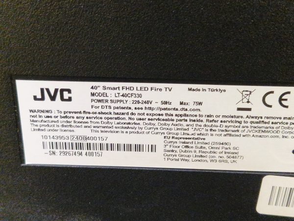 JVC 40" SMART FHD LED FIRE TV - Image 3